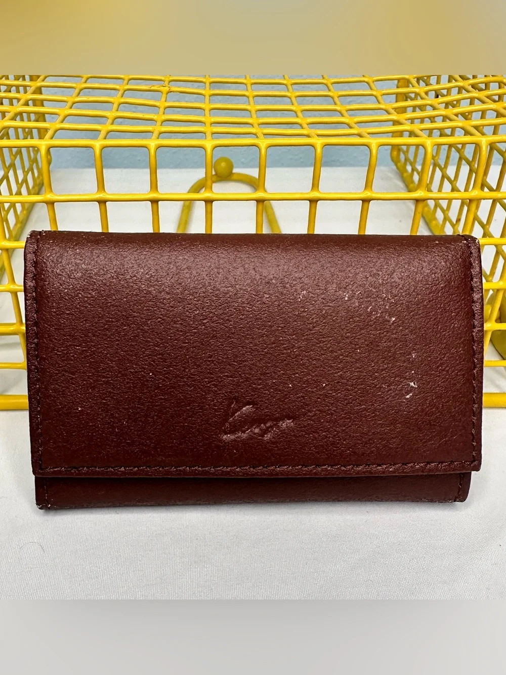 Kenzo Gold Key Bifold Wallet - Burgundy